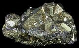 Gleaming Pyrite With Galena - Peru #59598-2